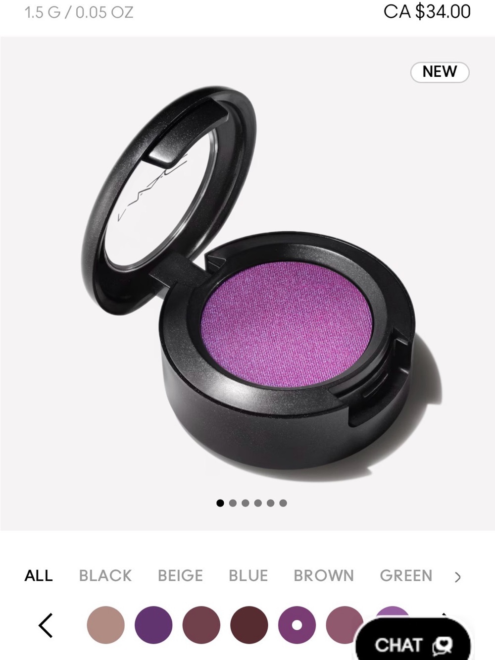 MAC Cosmetics Single Eyeshadow — Shimmery Violet - Darkroom